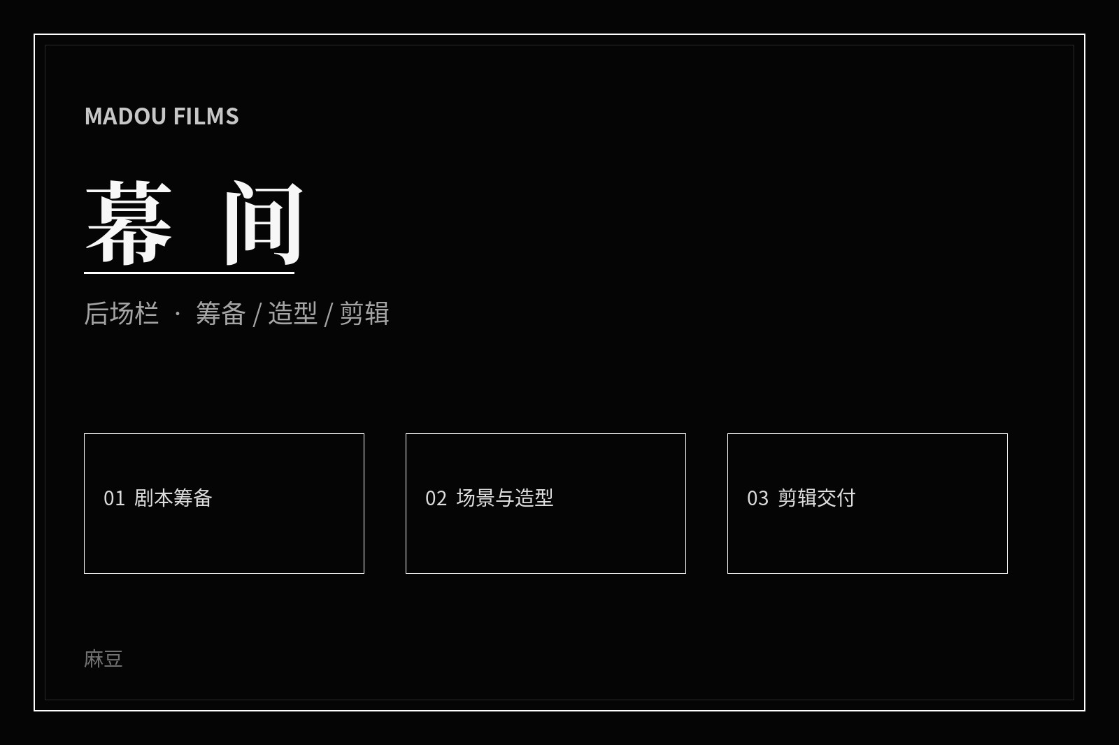影像幕后创作主题画面